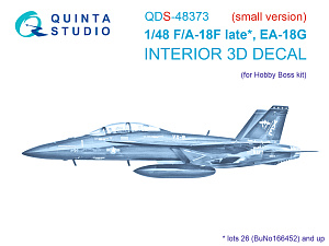 F/A-18F late / EA-18G 3D-Printed & coloured Interior on decal paper (Hobby Boss) (Small version)