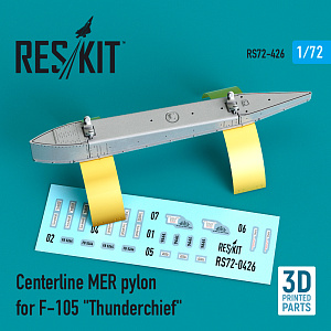 Additions (3D resin printing) 1/72 Centerline MER pylon for Republic F-105D/F-105G Thunderchief (ResKit)