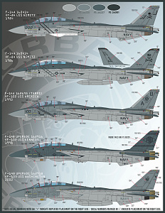 Decal 1/48  'Color & Markings of US Navy Grumman F-14 Tomcats Part IX'  (Furball Aero-Design)