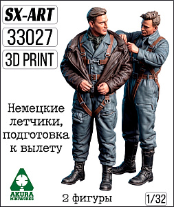 Addition (resin) 1/32 German pilots, preparation for takeoff, WWII (2 figures) (SX-Art)