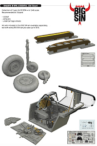 Additions (3D resin printing) 1/48 Messerschmitt Bf-109K-4 ESSENTIAL (designed to be used with Eduard kits) 