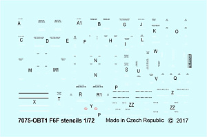 Decal 1/72 F6F (stencils)