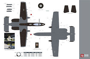 Decal 1/32 1/72     Fairchild A-10C Hoosier Hawgs TB72111 combined with TB32072  (Two Bobs)