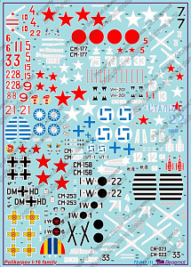 Decal 1/72 Polikarpov I-16 family (Begemot)