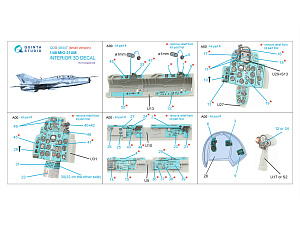 MiG-21UM 3D-Printed & coloured Interior on decal paper (Trumpeter) (Small version)