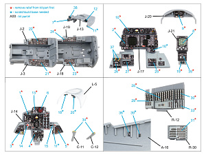 F-4G early 3D-Printed & coloured Interior on decal paper (Zoukei Mura SWS) (Small version)