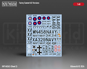 Decal 1/48 Fairey Gannet AS.1/AS.4/T.2/T.5/ECM.4 (Kits-World)