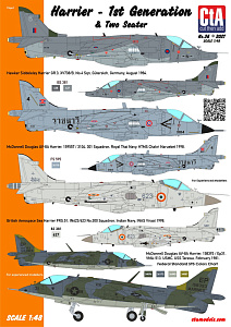 Decal 1/48 BAe Harrier - 1st Generations & Two Seater (Cut then Add)