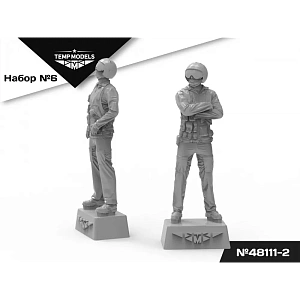 Figures (resin) 1/48 PIlots of the Russian Aerospace Forces. Set No. 6-2 (Temp Models)