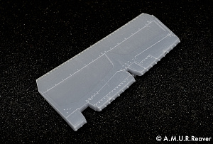 Additions (3D resin printing) 1/48 Late-type rudders for the MiG-29 9-12 (A.M.U.R.Reaver)
