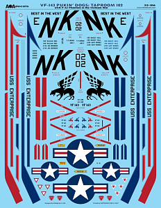 Decal 1/32  Pukin' Dogs: Taproom 102 - USN McDonnell F-4J Phantom in the Vietnam War (AOA Decals)