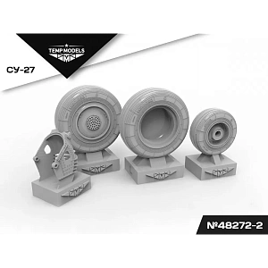 Additions (3D resin printing) 1/48 HIGHLY DETAILED WHEEL SET SU-27 3D (Temp Models)