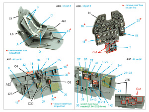 P-40N late 3D-Printed & coloured Interior on decal paper  (Hasegawa/Eduard)