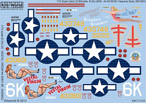 Decal 1/72 Catch 22 Mitchells North-American B-25J-25NC (Kits-World)