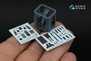 Dassault Rafale C/M 3D-Printed & coloured Interior on decal paper  (Revell) (with 3D-printed resin parts)