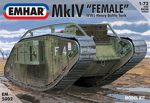 Model kit 1/72 Mark.IV Tank WWI 'Female' heavy tank (Emhar)
