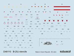 Decal 1/48 B-25J stencils (HKM)