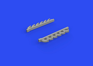 Additions (3D resin printing) 1/72 Avia S-199 exhaust stacks 3D-Printed (designed to be used with Eduard kits) 