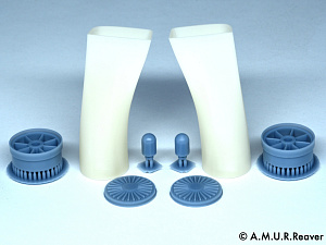 Additions (3D resin printing) 1/48 Air intake channels for deck-based F-4J/S Phantom II models (A.M.U.R.Reaver) 