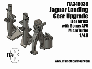 Additions (3D resin printing) 1/48 BAC/SEPECAT Jaguar GR.1/GR.1A Landing Gear Upgrade (designed to be used with 2025 release Airfix kits)