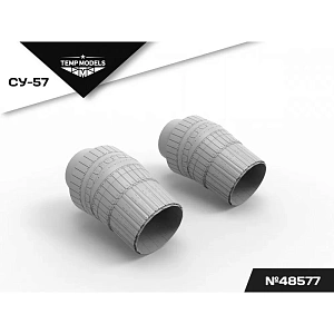 Additions (3D resin printing) 1/48 HIGHLY DETAILED EXHAUST NOZZLES SET AL-41 F1 ON SU-57 (Temp Models)