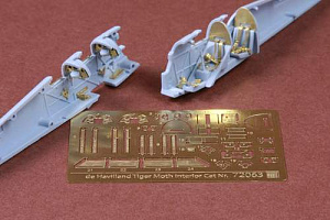Additions (3D resin printing) 1/72 de Havilland DH-82a Tiger Moth cockpit set (designed to be used with Airfix kits)