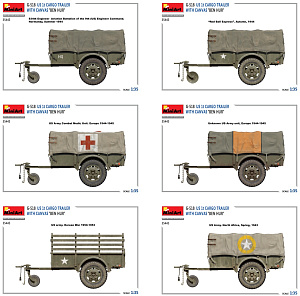 Model kit 1/35 WWII G-518 US 1t CARGO TRAILER WITH CANVAS "BEN HUR"