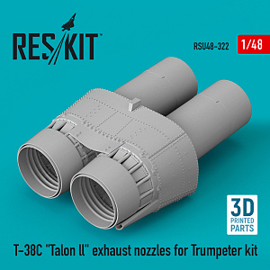 Additions (3D resin printing) 1/48 Northrop T-38C "Talon ll" exhaust nozzles (ResKit)