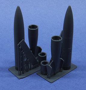 Additions (3D resin printing) 1/48 Mirage III fuel tanks 1300l.2 pcs. set (KepModels)
