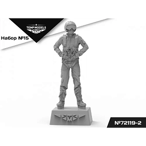 Figures (resin) 1/48 PIlots of the Russian Aerospace Forces (SVO) PSO SET NAZ-IR No.15-2 (Temp Models)