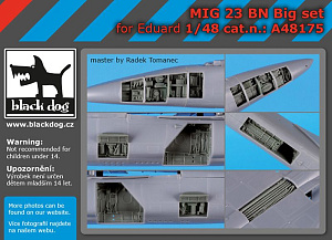 Additions (3D resin printing) 1/48 Mikoyan MiG-23BN big set (designed to be used with Eduard kits) 