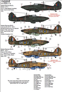 Decal 1/32 Hawker Hurricane Mk.IIc Pt 1 (3) (Xtradecal)