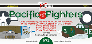 Decal 1/72 Pacific Fighters, Pt.3 (DK Decals)