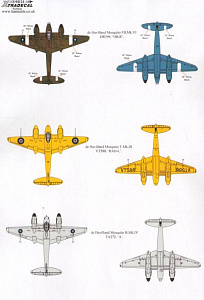 Decal 1/48 de Havilland Mosquito T.Mk.III, B.Mk.IV, FB.Mk.VI, (7) (Xtradecal)