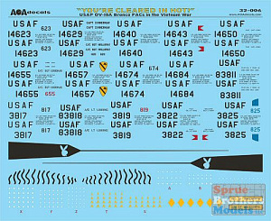 Decal 1/32 North-American/Rockwell OV-10A Broncos (USAF Vietnam War) (AOA Decals)