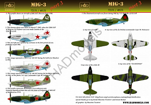 Decal 1/48 MiG-3 Part 3 (6x camo)(HAD)