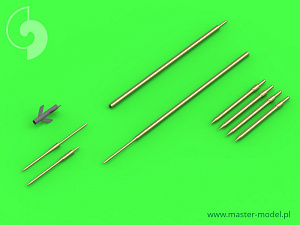 Aircraft detailing sets (brass) 1/72 Sukhoi Su-9 / Su-11 (Fishpot / Fishpot C) - Pitot Tubes and missile rails heads