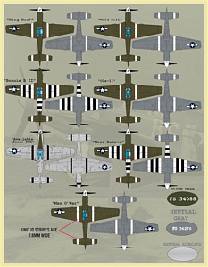 Decal 1/48 Colors & Marking of North-American P-51s Part 2 (Furball Aero-Design)