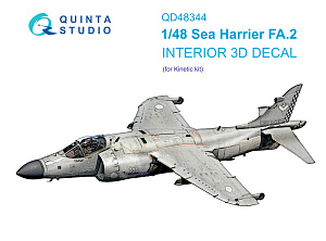 Sea Harrier FA.2 3D-Printed & coloured Interior on decal paper (Kinetic)