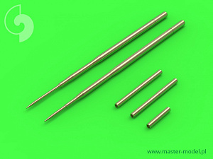 Aircraft guns (brass) 1/48 Mikoyan MiG-17PF (Fresco D) - 23mm gun barrels set & Pitot Tubes 