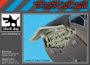 Additions (3D resin printing) 1/48 Westland Sea King HC.4 electronic (designed to be used with Airfix kits)