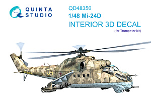 Mi-24D 3D-Printed & coloured Interior on decal paper (Trumpeter)