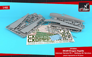 Model kit 1/48 de Havilland DH.89A Dragon Rapide Railway Air Services (Armory)