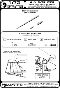 Aircraft detailing sets (brass) 1/72 Grumman A-6 Intruder - Pitot Tube, Angle Of Attack and Refueling probe