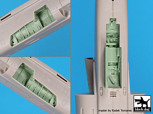 Additions (3D resin printing) 1/48      Dassault-Mirage F.1CT/CR wheel bays (designed to be used with Kitty Hawk Model kits)