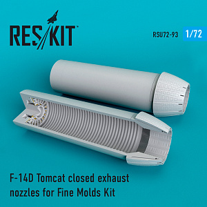 Additions (3D resin printing) 1/72 Grumman F-14D Tomcat closed exhaust nozzles (ResKit)