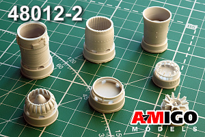 Additions (3D resin printing) 1/48 Engine jet nozzle R13F-300 MiG-21SM/ SMT/ MF, MiG-21PD, MiG-21I (Amigo Models)