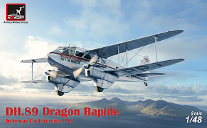 Model kit 1/48 de Havilland DH.89A Dragon Rapide Railway Air Services (Armory)