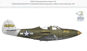 Model kit 1/72 Bell P-39 Airacobra Reconnaissance (Arma Hobby)