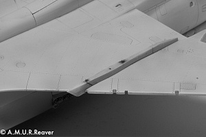 Additions (3D resin printing) 1/48 LAU-7 upper wing pylon and launcher for the SEPECAT Jaguar (UK) in 1/48 scale by Airfix (2025). (A.M.U.R.Reaver) 